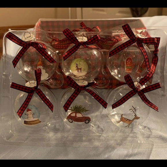 Rae Dunn Glass Christmas ornaments - Picture 2 of 2